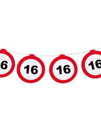 Verkeersbord slinger 16 10 meter lang