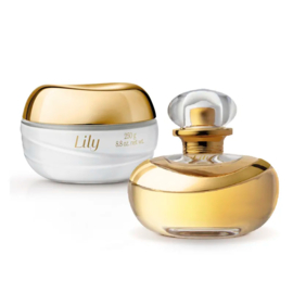 o Boticario, Lily set van  Eau de Parfum 75 ml en Satin Body creme 250 gram