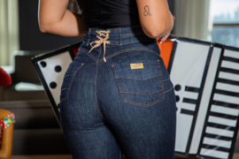 Mamacita , Braziliaanse Jeans , Magische Taille  Modellerende Dark Jeans