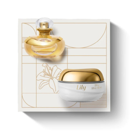 o Boticario, Lily ,Kit Presente Eau de Parfum 75 ml e Creme Hidratante Acetinado 250 gram