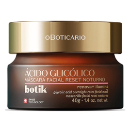 O Boticario, Nachtelijk reset gezichtsmasker Botik glycolzuur, 40g