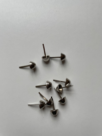 Tassenbodem studs zilver groot  (per 10 stuks)