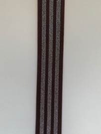 Sierelastiek per meter kleur/zilverlurex   (40mm)