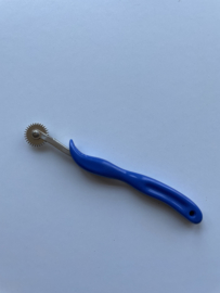 Kunststof radeerwieltje getand 15,5 cm (blauw)