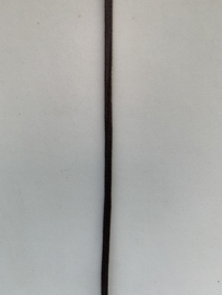 Imitatie leren donkerbruin koordje plat per meter (5mm)
