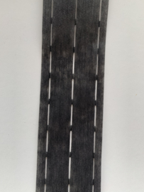 Vlieseline tailleband zwart (plak en vouw om) per meter (30mm)