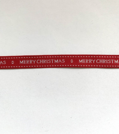 Lint vintage Merry Christmas per meter 15mm