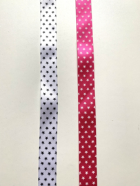Satijn lint sterren per meter (23mm)
