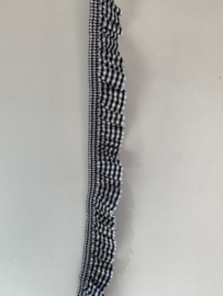 Rouche elastiek met ruitje per meter (25mm)