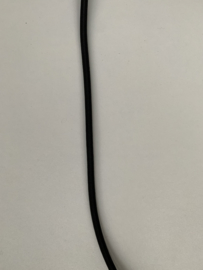 Stevig rond elastiek zwart per meter (6mm) 