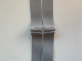 4-clips bretels smal grijs (25mm)