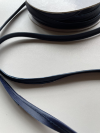 Imitatieleren paspel band  donkerblauw per meter (15mm)