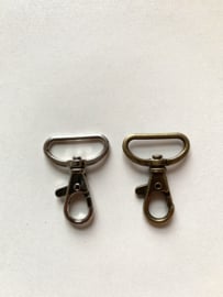 Metalen musketonhaken per stuk (25mm)