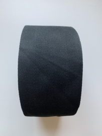 katoenen keperband zwart extra sterk per meter (120mm)