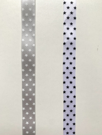 Satijn lint sterren per meter (17mm)