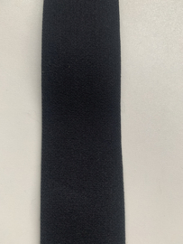 Extra zacht velours elastiek zwart per meter (40mm)