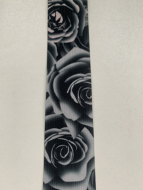 Sierelastiek fotoprint zwart/wit per meter (40mm)