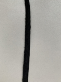 Zakje  6 mm mondkapjes elastiek zwart  (5 meter)
