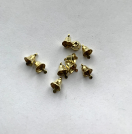 Goudkleurige belletjes zakje van 10 stuks (8mm)