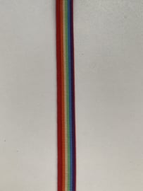 Regenboog elastiek per meter (12mm)