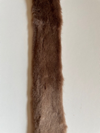Bruin imitatie bont band per meter (55,5mm)
