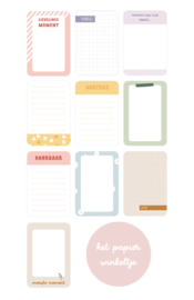 Journal / scrapboek kaartjes | Geluksbriefjes | 10 stuks