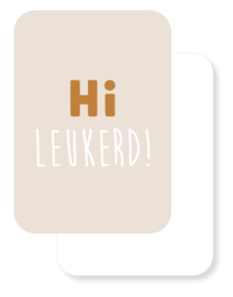 Mini kaartje | Hi leukerd!