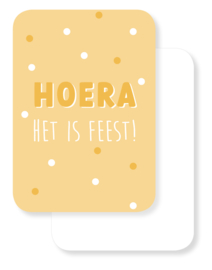 Mini kaartje | Hoera het is feest