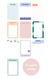 Journal / scrapboek kaartjes | Blije briefjes | 10 stuks