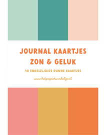 Zon & geluk | Journal/ scrapboek kaartjes