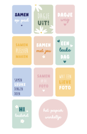 Journal / scrapboek kaartjes | Op pad | 10 stuks