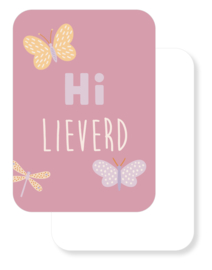 Lentefris | Mini kaartje | Hi lieverd