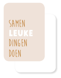 Mini kaartje | Samen leuke dingen doen