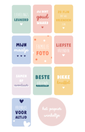 Journal / scrapboek kaartjes | Samen met jou | 10 stuks