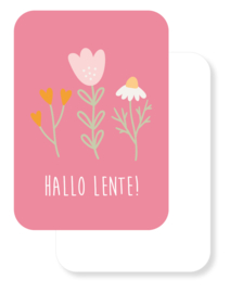 Mini kaartje | Lente | Hallo lente
