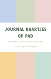 Journal / scrapboek kaartjes | Op pad | 10 stuks