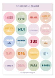 Stickervel | Familie