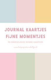 Journal / scrapboek kaartjes | Fijne momentjes | 10 stuks