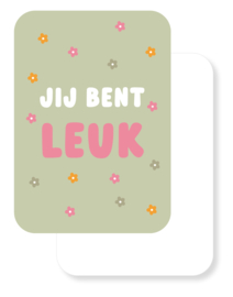 Mini kaartje | Lente | Jij bent leuk