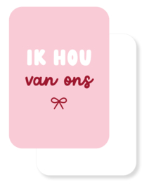 Mini kaartje | Ik hou van ons
