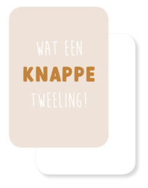 Mini kaartje | Knappe tweeling