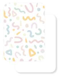 Mini kaartje | Gekleurde confetti