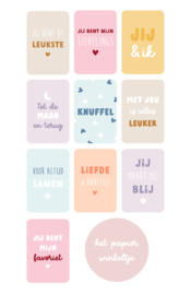 Journal / scrapboek kaartjes | Hartmomentjes | 10 stuks
