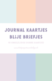 Journal / scrapboek kaartjes | Blije briefjes | 10 stuks