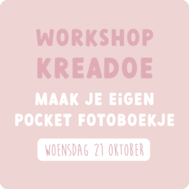 Workshop KreaDoe | Woensdag 21 oktober | Maak je eigen pocket fotoboekje
