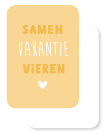 Mini kaartje | Samen vakantie vieren