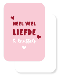 Mini kaartje | Heel veel liefde & knuffels