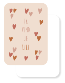 Mini kaartje | Liefde | Ik vind je lief
