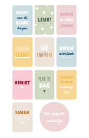 Journal / scrapboek kaartjes | Fijne momentjes | 10 stuks