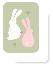 Mini kaartje | Lente | Konijnen